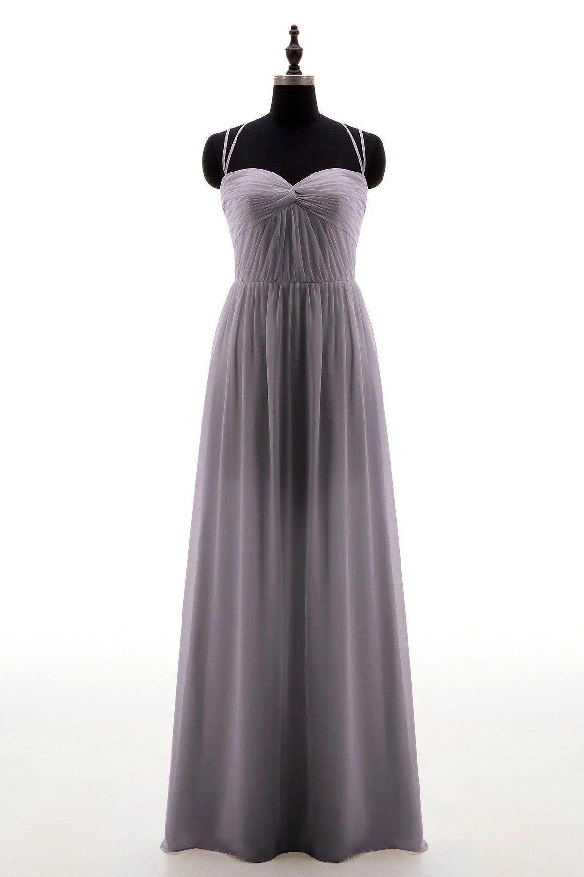Sheath-Column Floor Length Chiffon Bridesmaid Dress NB3316