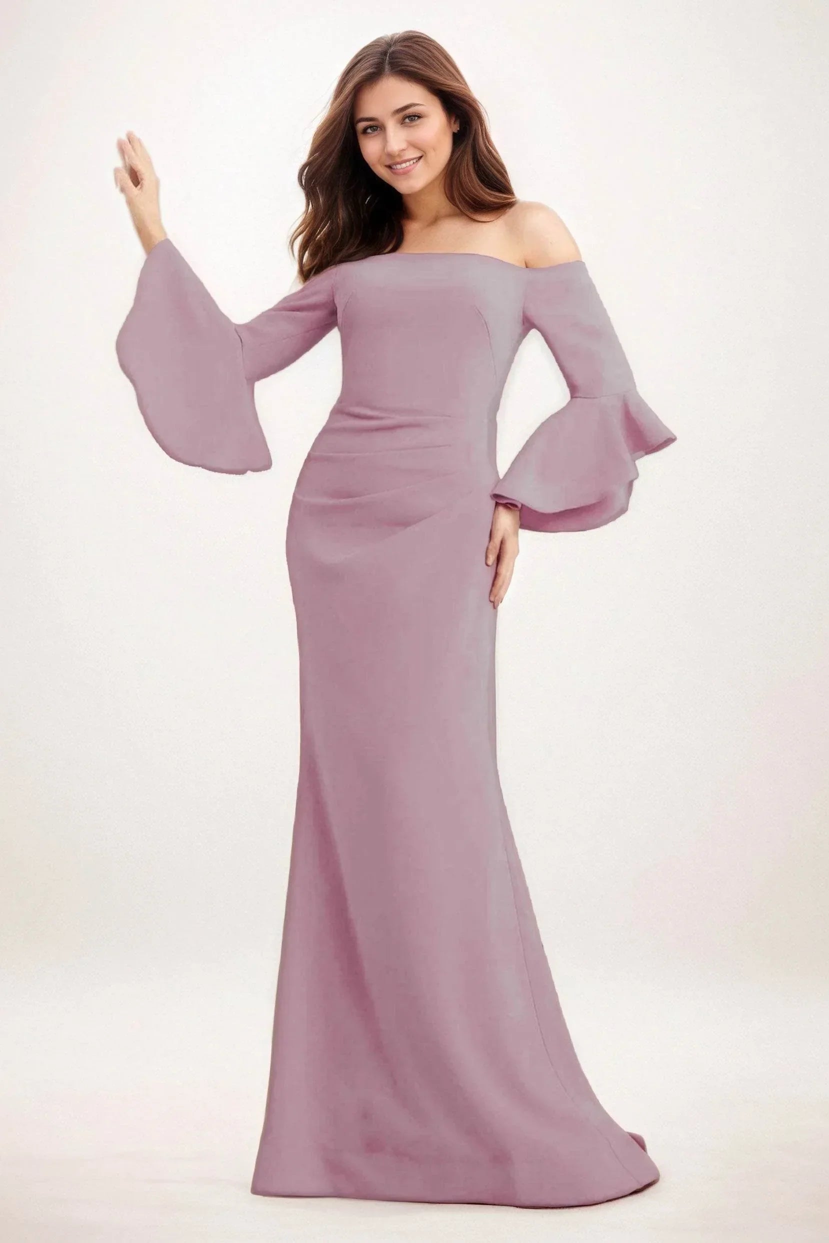 Trumpet-Mermaid Maxi Elastic Cloth Wedding Guest Dress CG0298