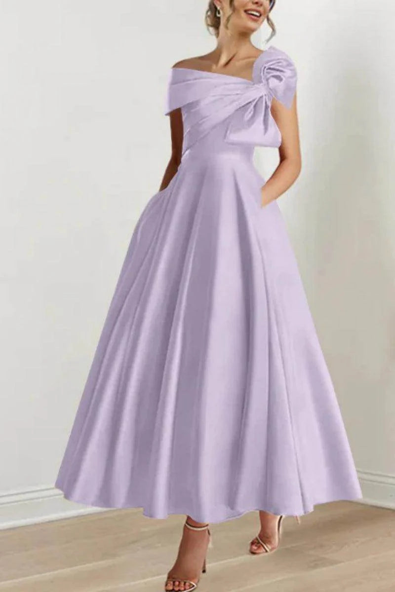 A Line Off The Shoulder Mother Dresses with Bows CM0333