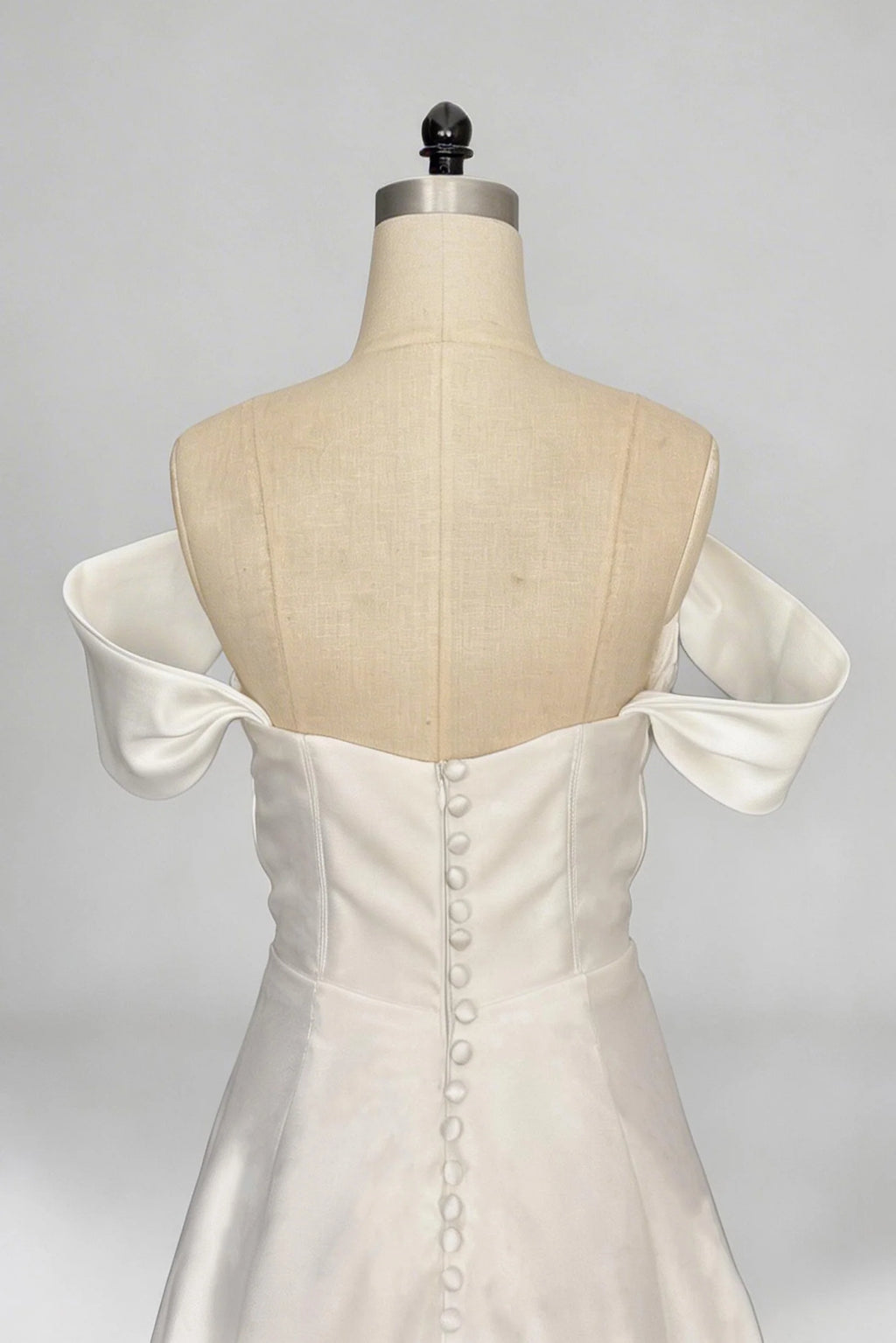 A-Line Court Train Mikado Wedding Dress CW3451