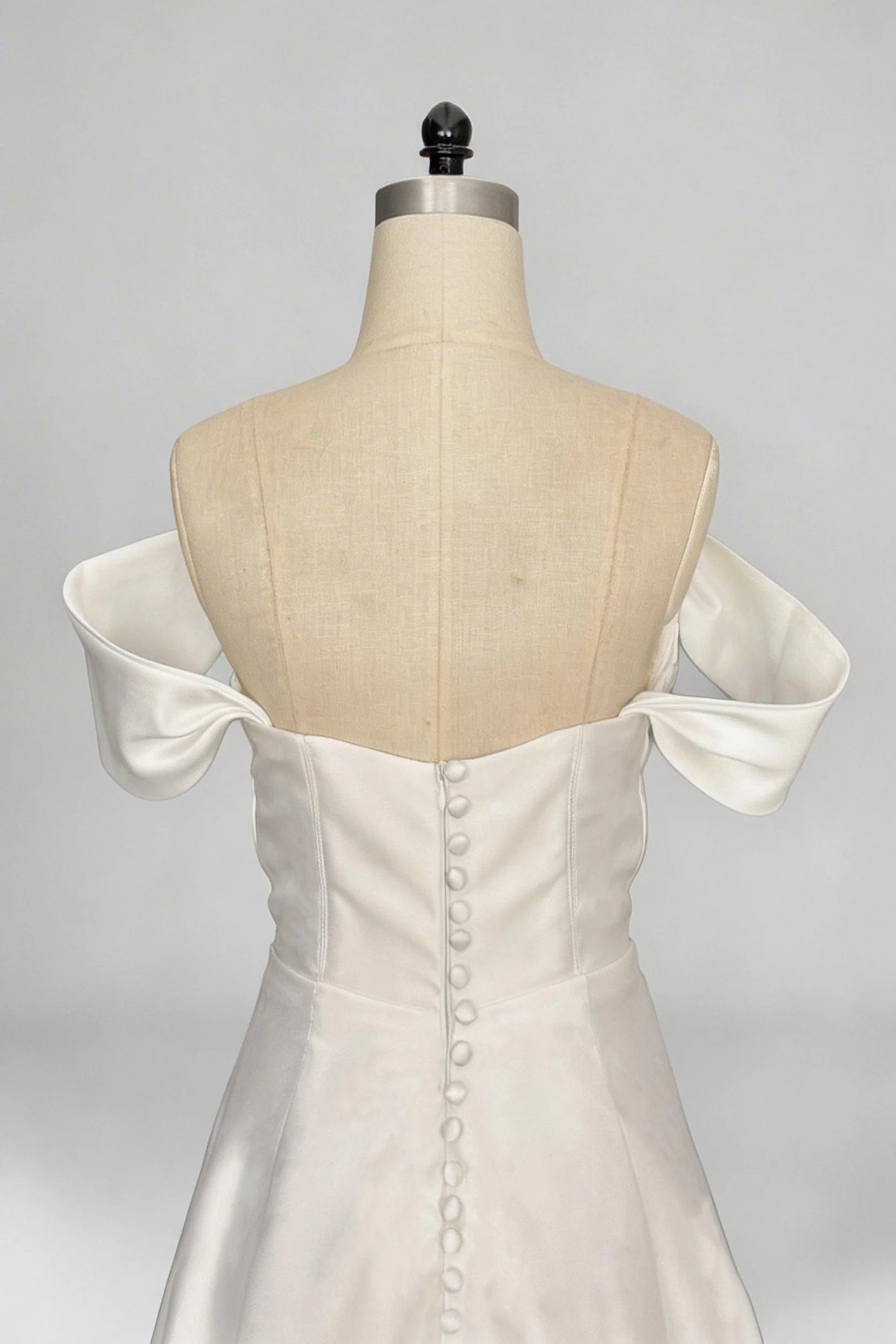 A-Line Court Train Mikado Wedding Dress CW3451