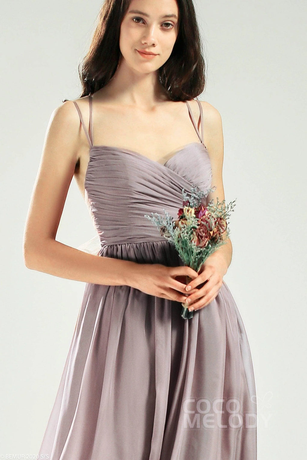 A-Line Floor Length Organza Bridesmaid Dress CB0641