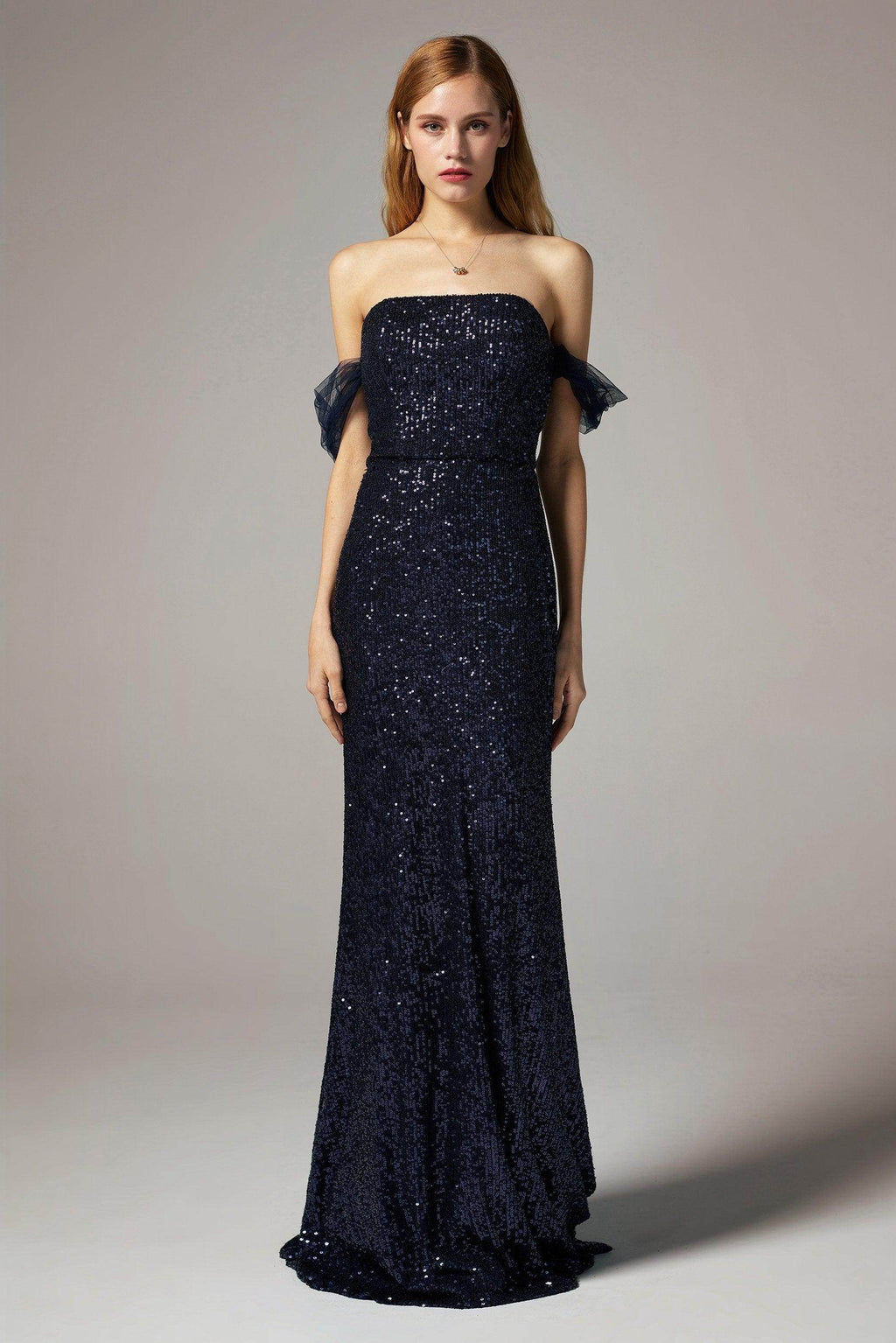 Trumpet-Mermaid Floor Length Sequined Dress CS0299