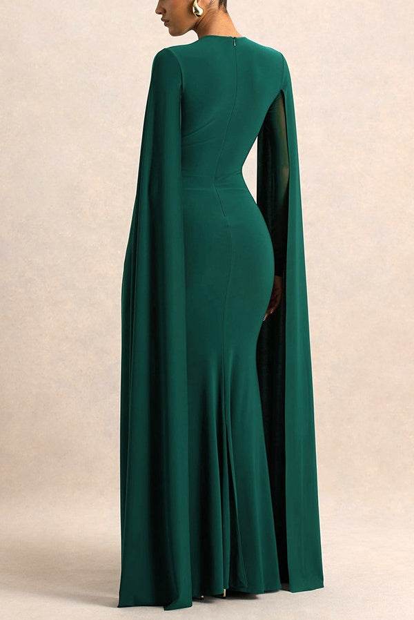 Mermaid Maxi Knitted Semi Formal Wedding Guest Dresses 8475538129054