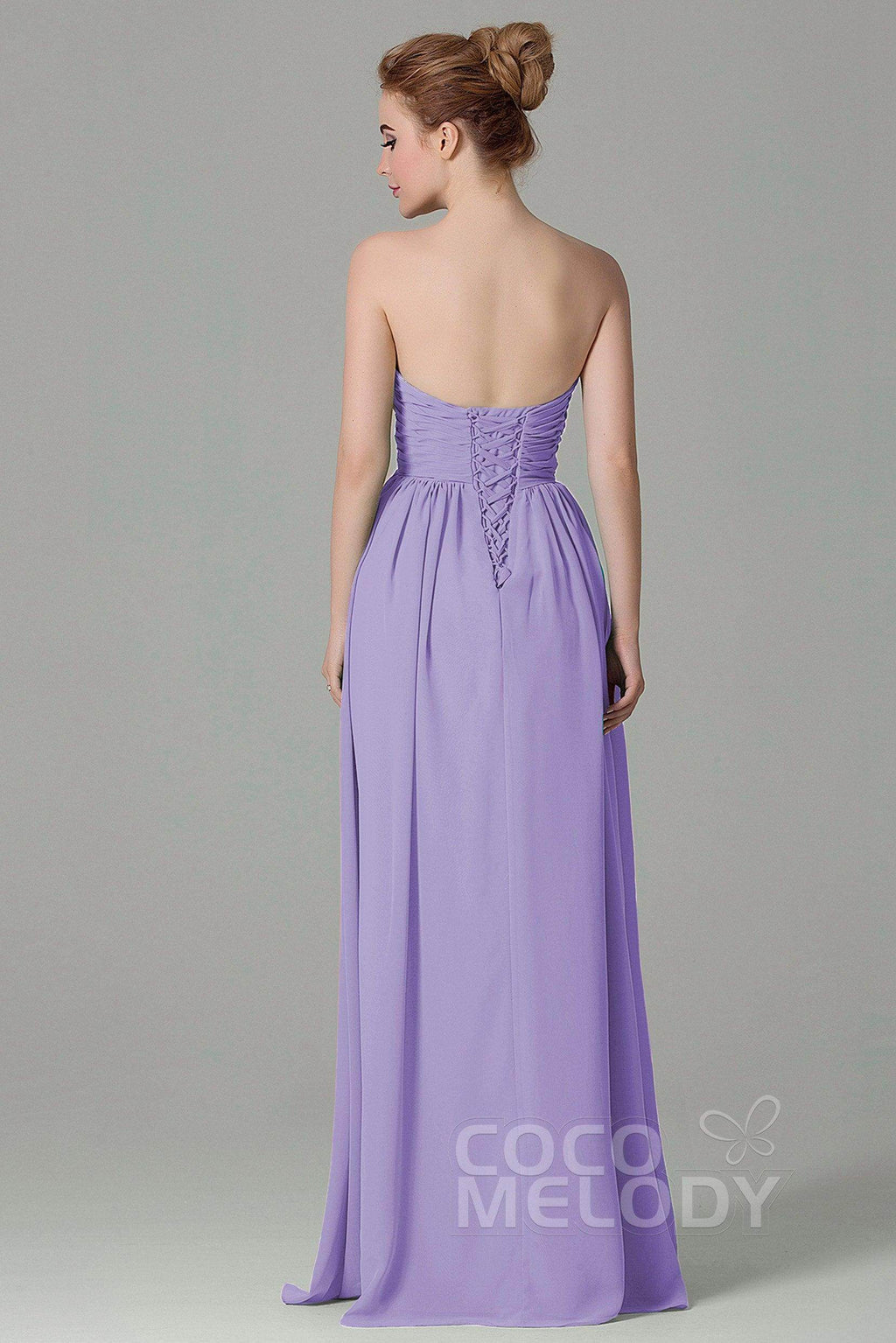 Sheath Floor Length Chiffon Bridesmaid Dress COZF1500C
