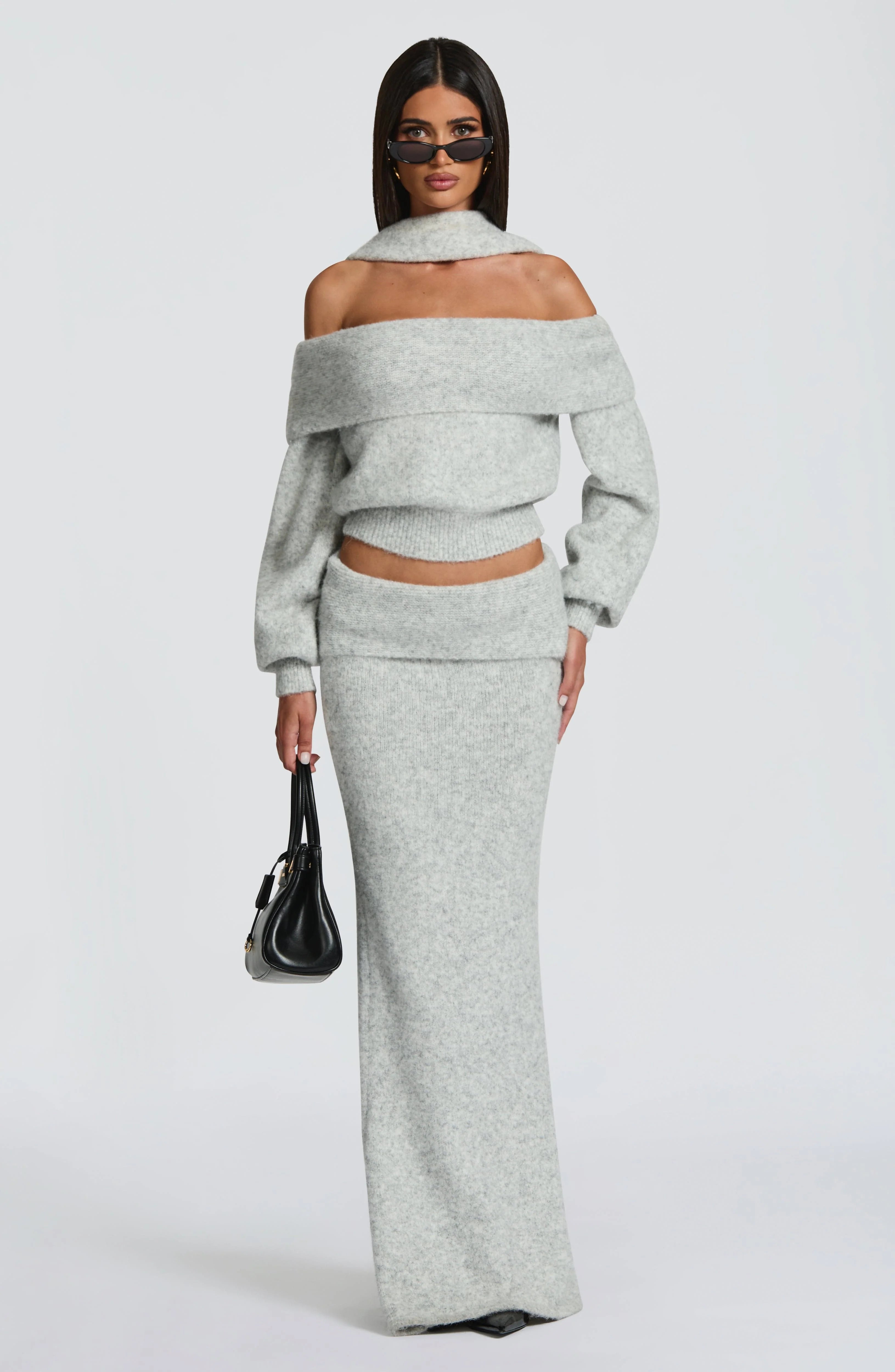 Andie Top - Light Grey Marl