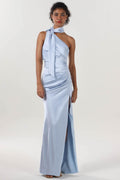 Sheath-Column Maxi Luxe Satin Formal Dress CS0604