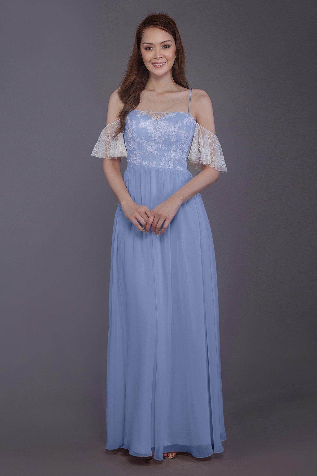Sheath-Column Floor Length Chiffon Bridesmaid Dress PR3521