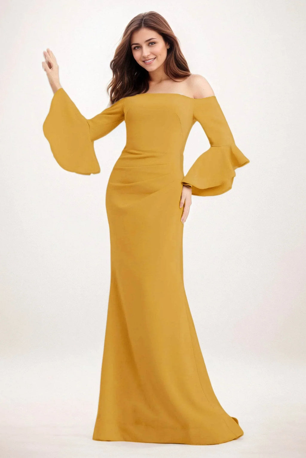 Trumpet-Mermaid Maxi Elastic Cloth Wedding Guest Dress CG0298