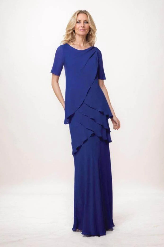Sheath-Column Maxi Chiffon Mother Of The Bride Dress CM0305