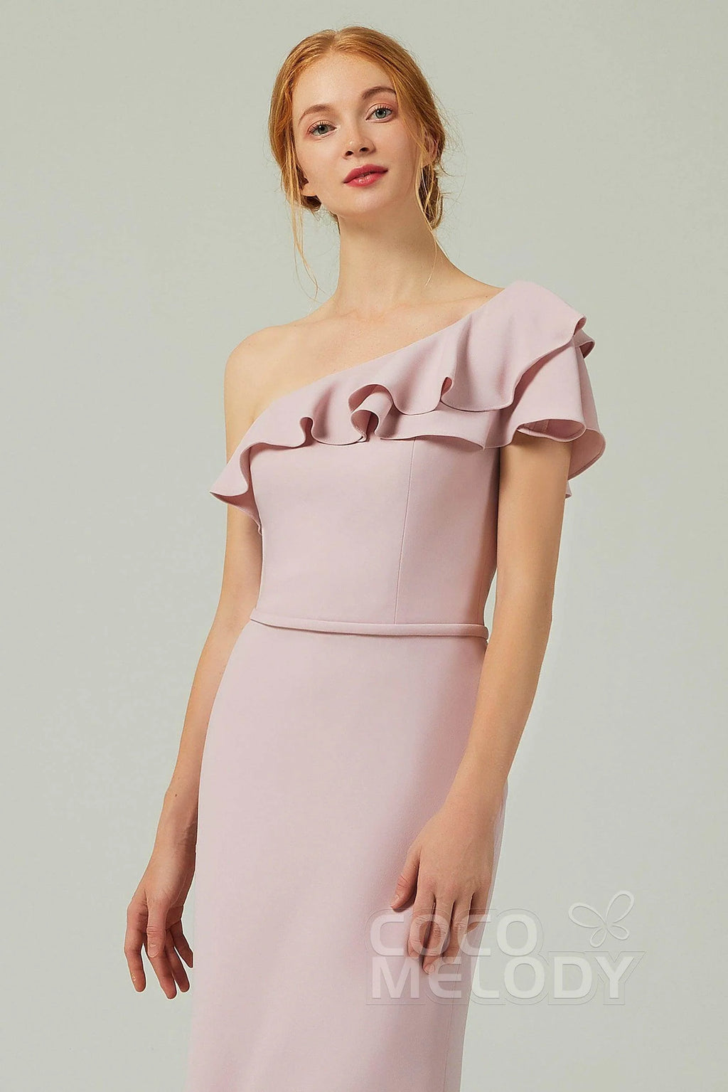 Sheath-Column Floor Length Chiffon Bridesmaid Dress CB0349
