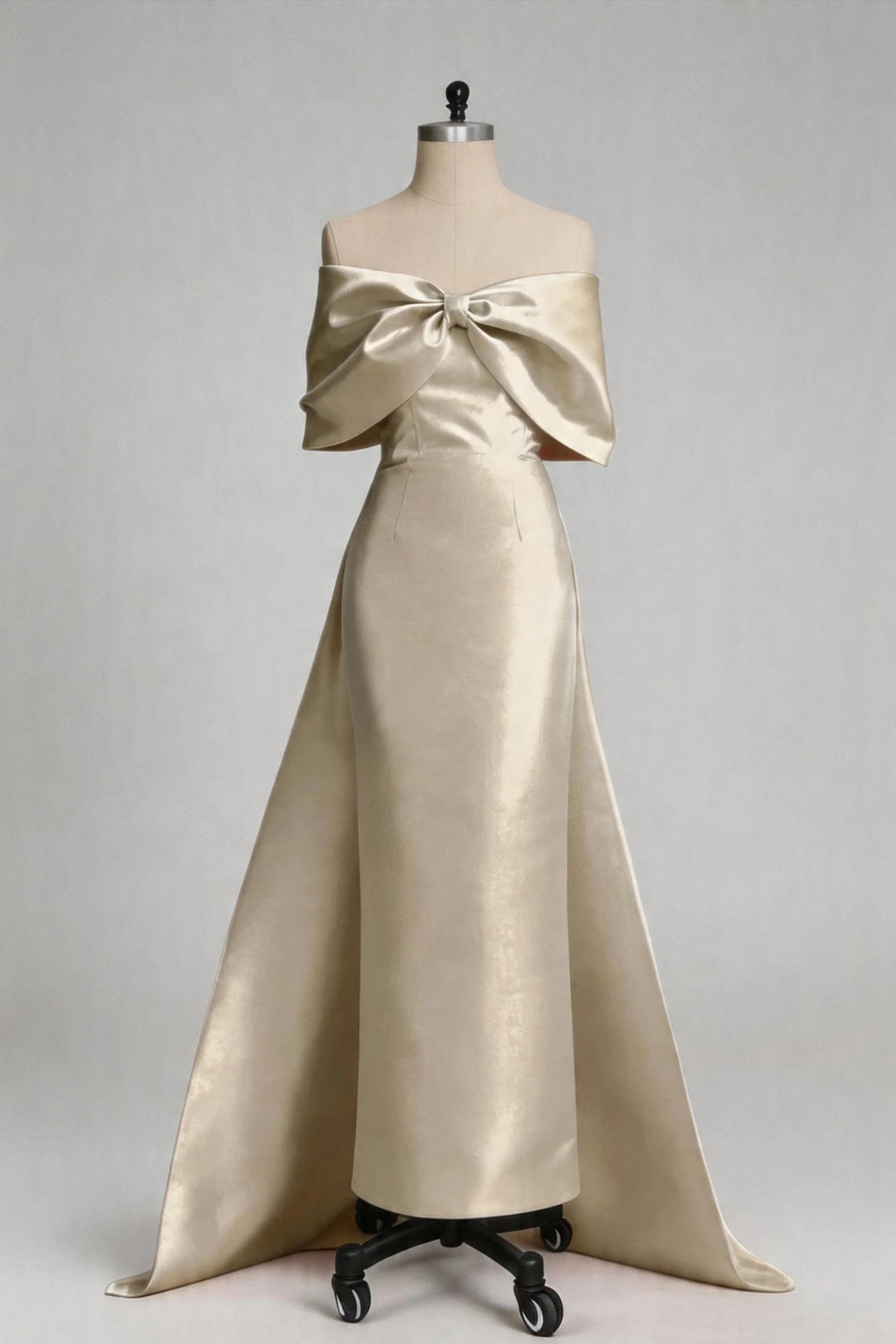 Trumpet-Mermaid Maxi Satin Mother of the Bride Dresses CM0387