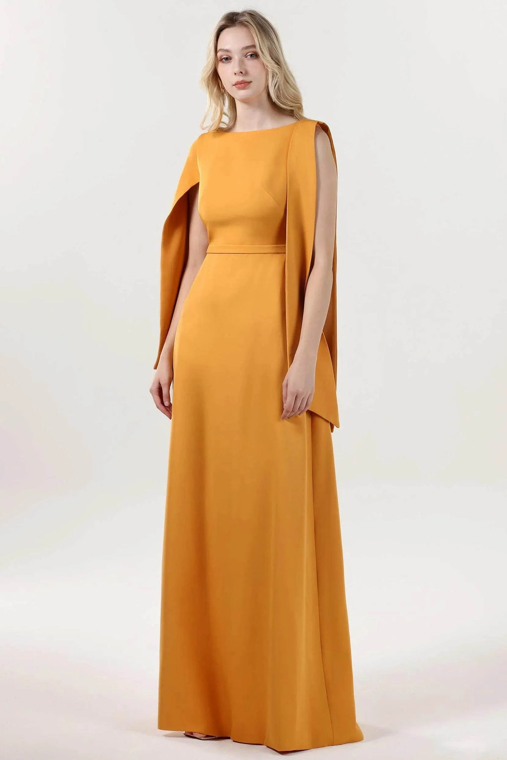 A-Line Maxi Stretch Crepe Formal Dress CS0586