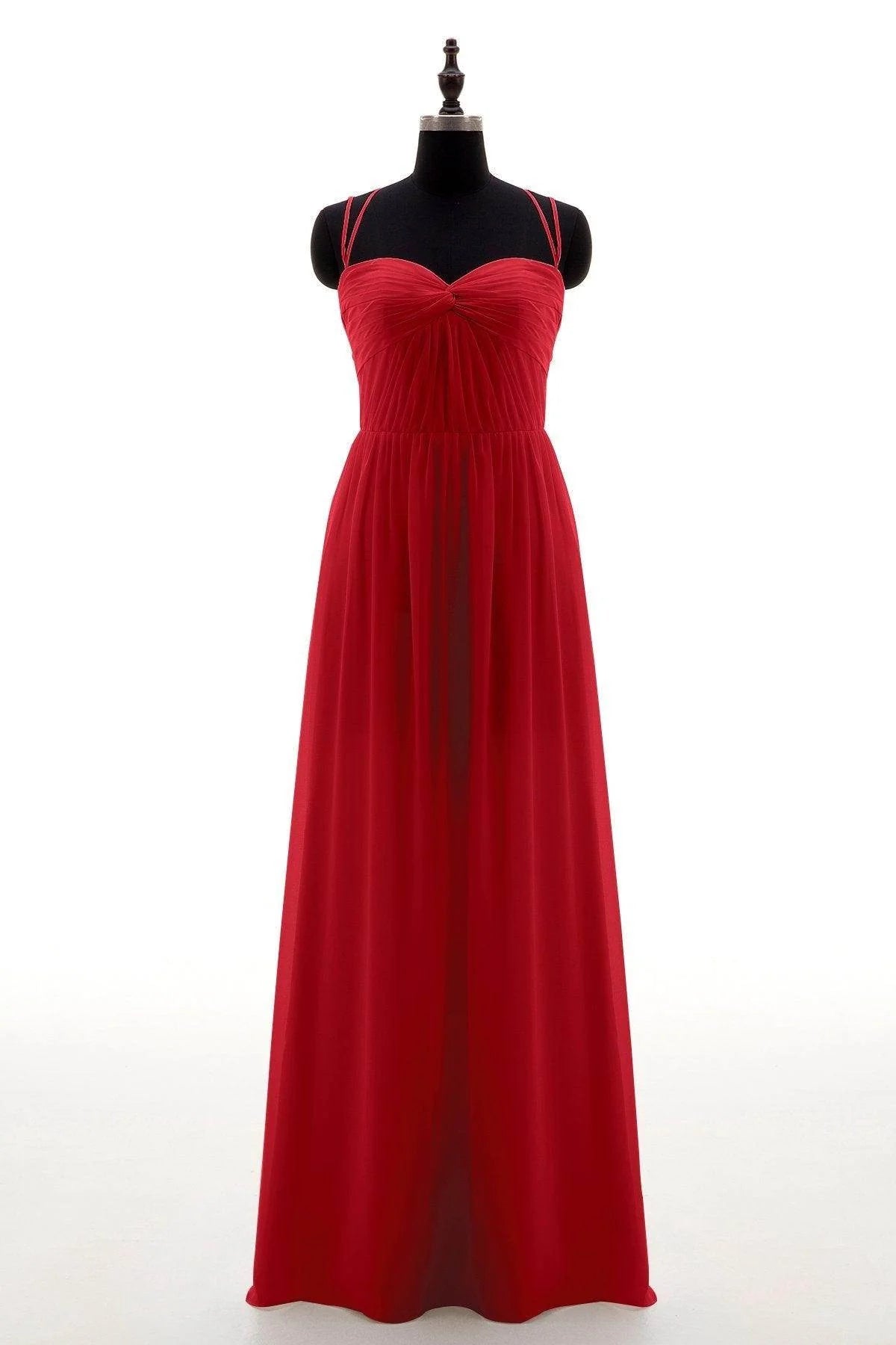 Sheath-Column Floor Length Chiffon Bridesmaid Dress NB3316
