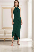 Sheath-Column High-Low Forged Chiffon Graduation Dresses CS0537