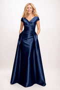 Trumpet-Mermaid Maxi Satin Mother of the Bride Dresses CM0382