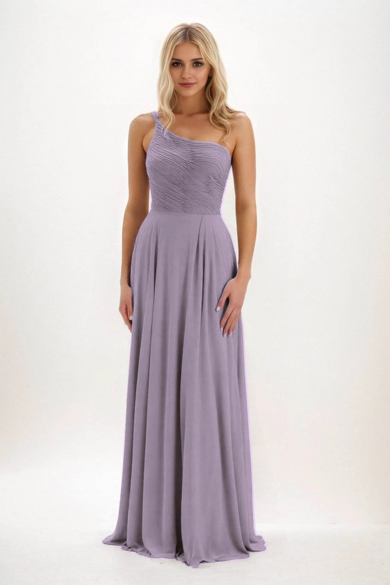 A-Line Maxi Chiffon Bridesmaid Dress CB0858