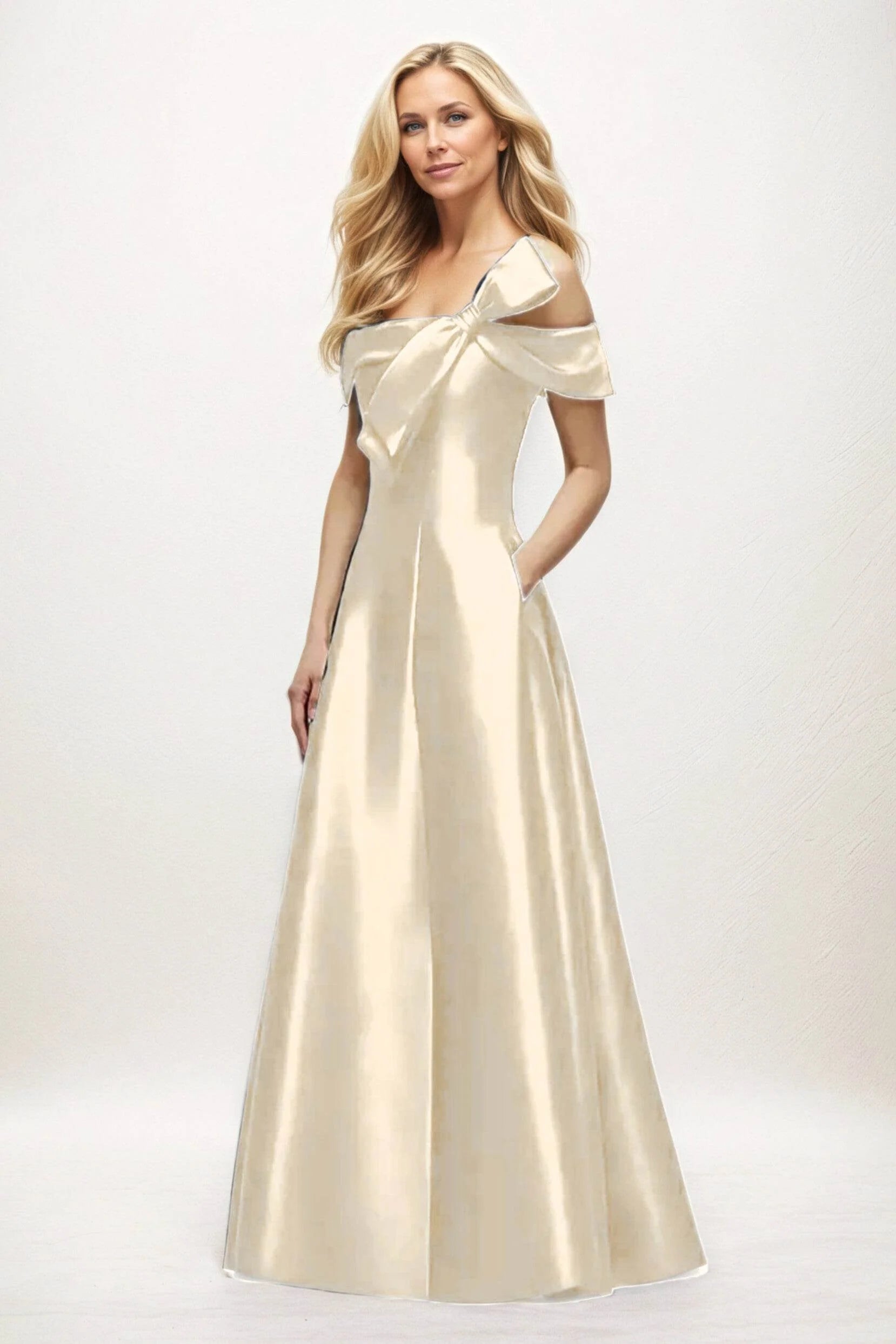A-Line Maxi Satin Mother of the Bride Dresses CM0397