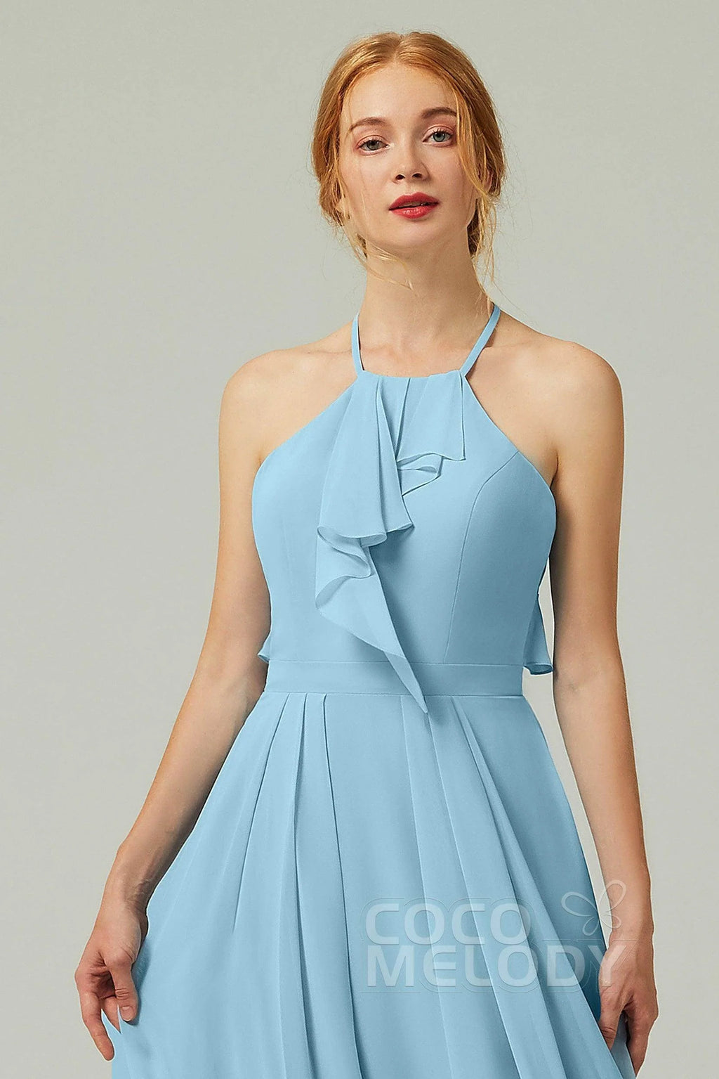 A-Line Floor Length Chiffon Bridesmaid Dress CB0328