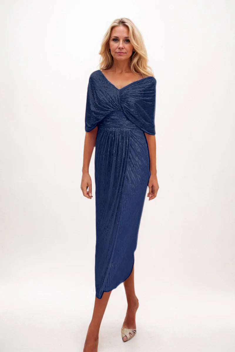 A-line Midi Sequined Mother Dress CM0225