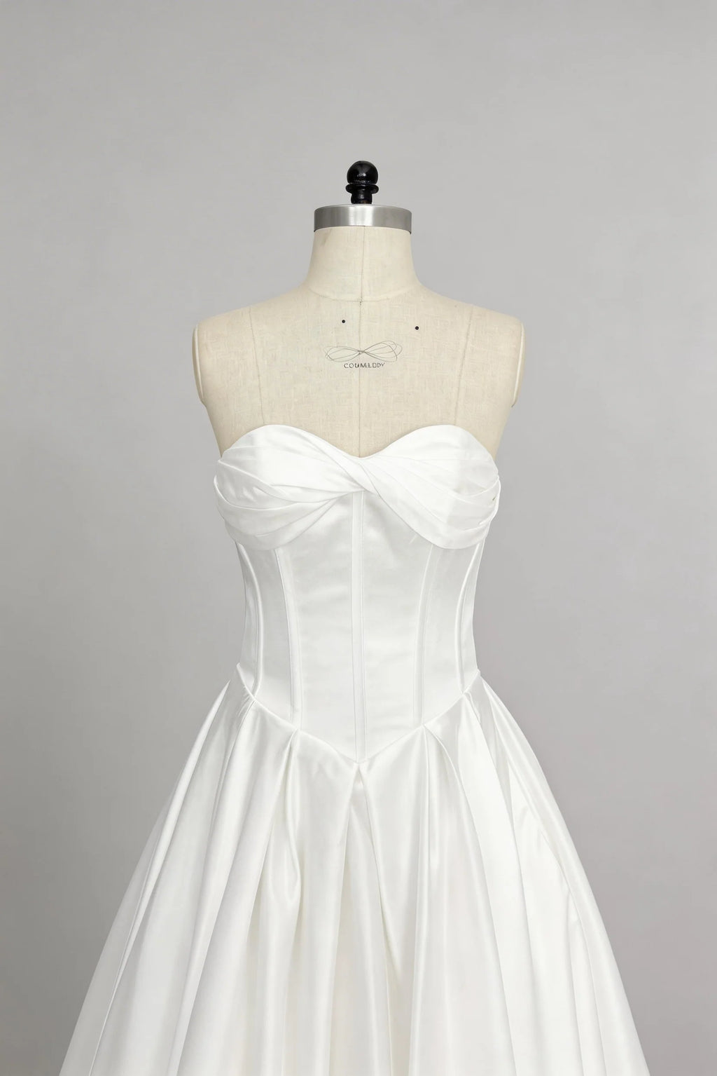 A-Line Court Train Satin Wedding Dress CW3502