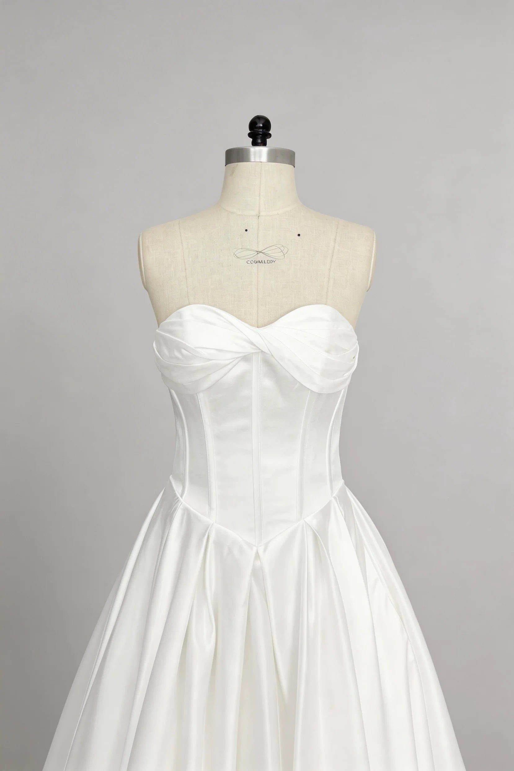 A-Line Court Train Satin Wedding Dress CW3502