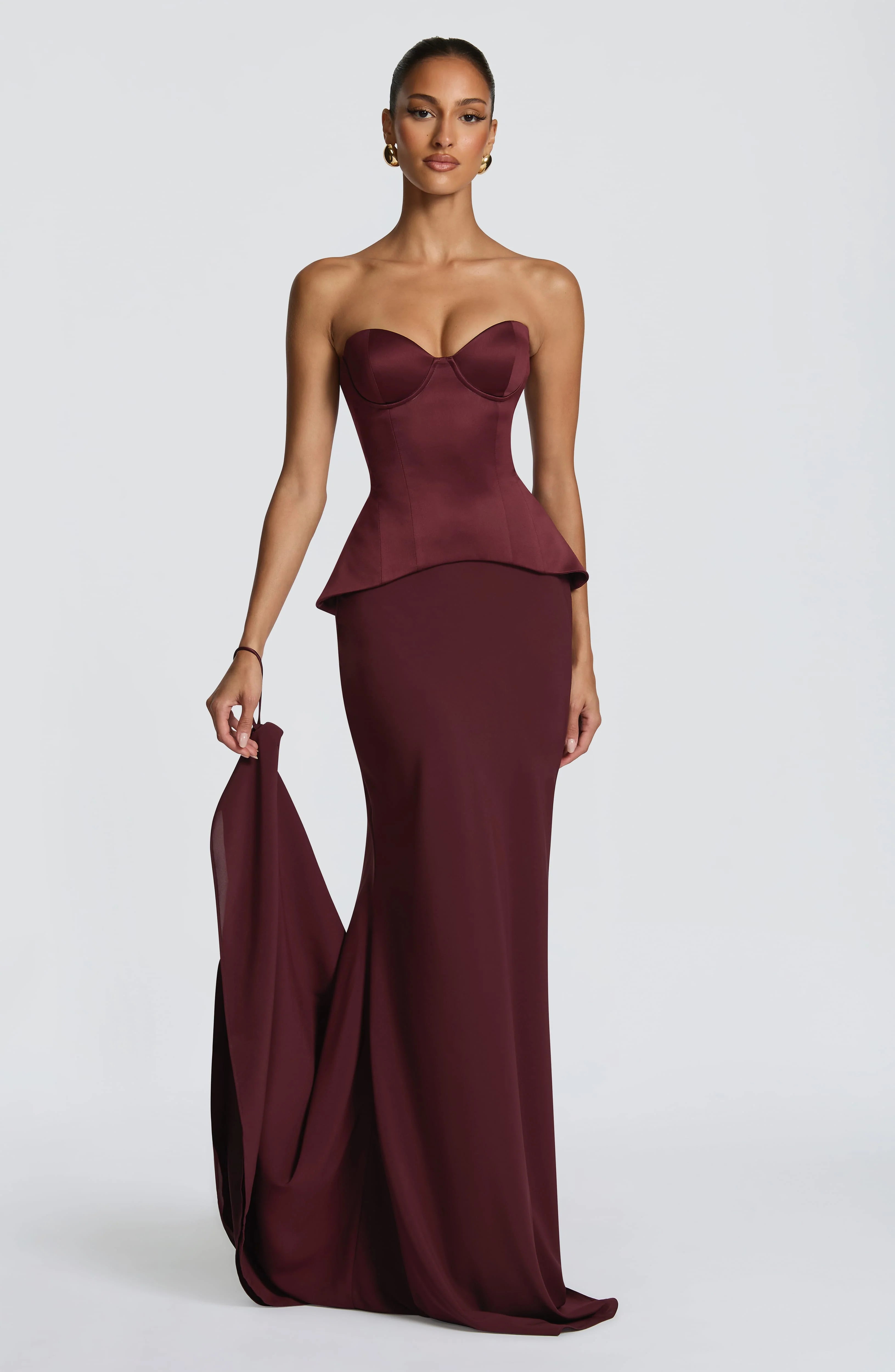 Kaia Maxi Skirt - Cherry Lacquer