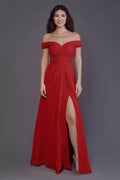 Sheath-Column Floor Length Chiffon Bridesmaid Dress PR3536