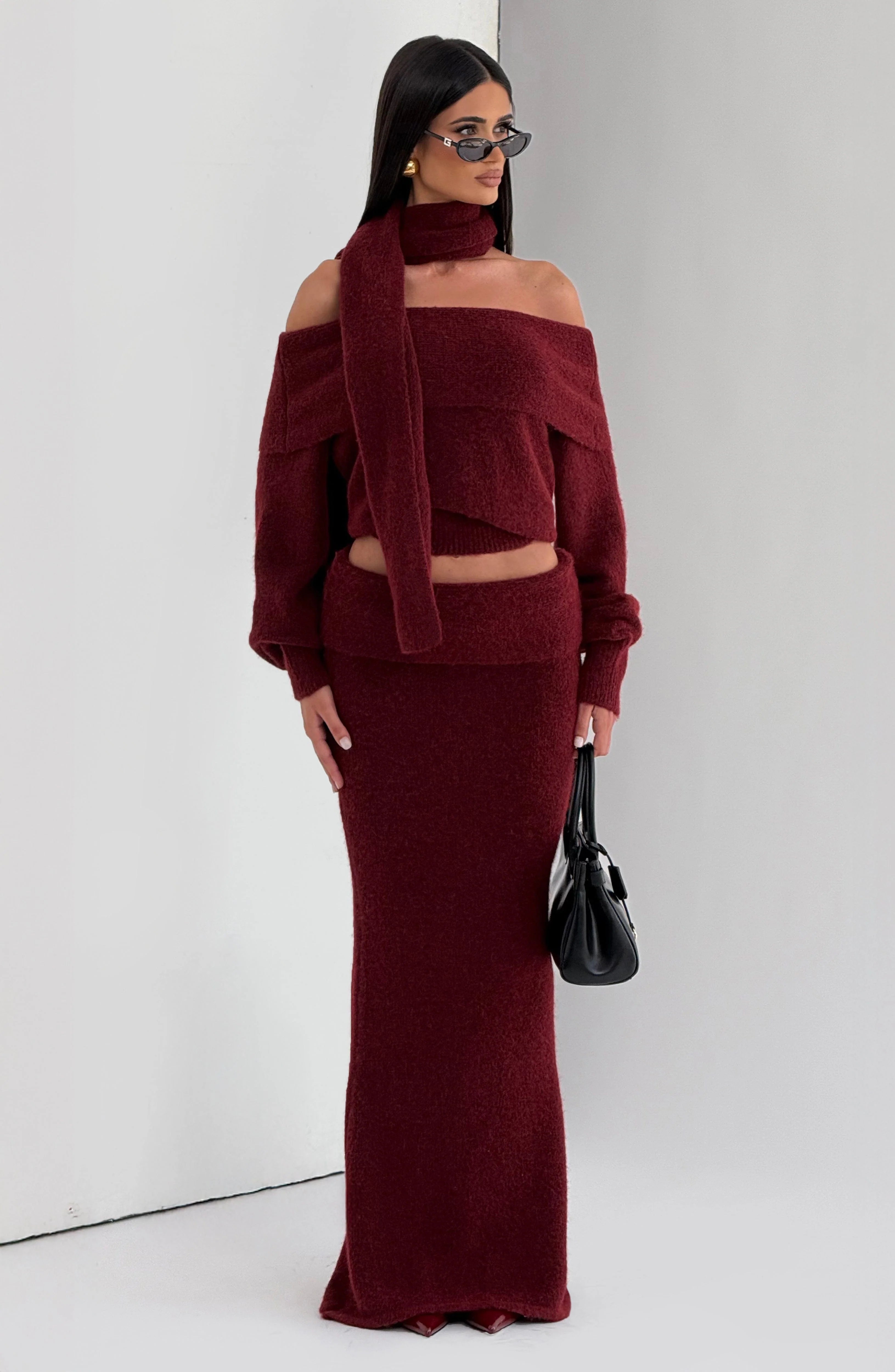 Andie Maxi Skirt - Burgundy