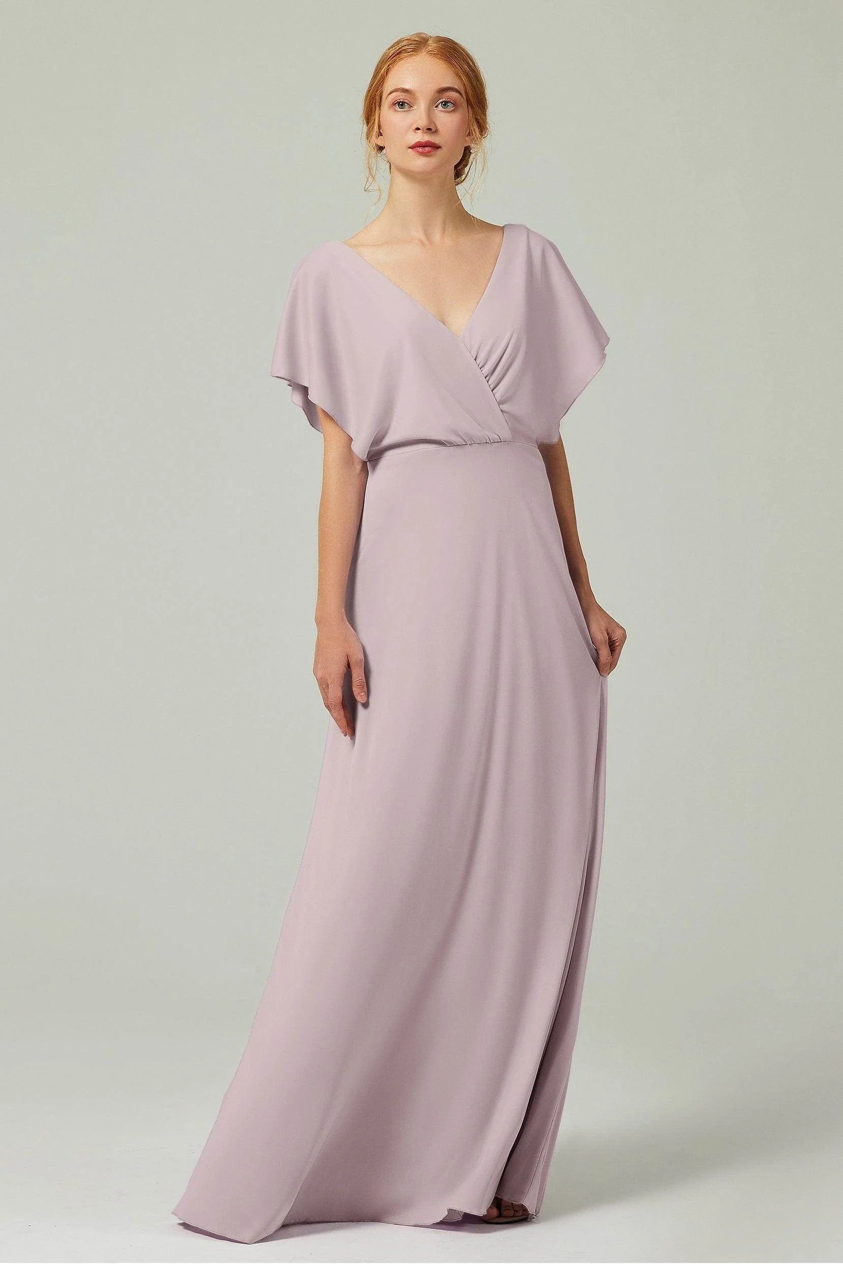 A-Line Floor Length Chiffon Bridesmaid Dress CB0351