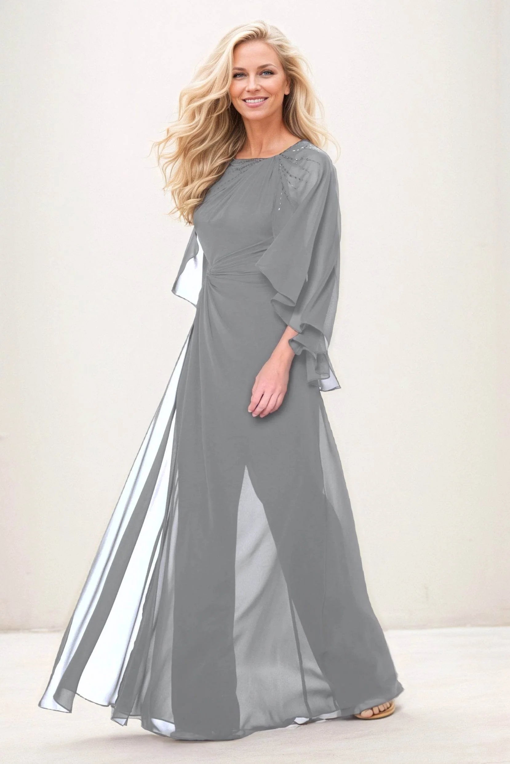 Jumpsuit Maxi Chiffon Mother of the Bride Dresses CM0392