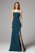 A-Line Floor Length Chiffon Bridesmaid Dress CB0414