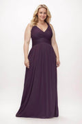 A-Line Maxi Chiffon Bridesmaid Dress CB0786
