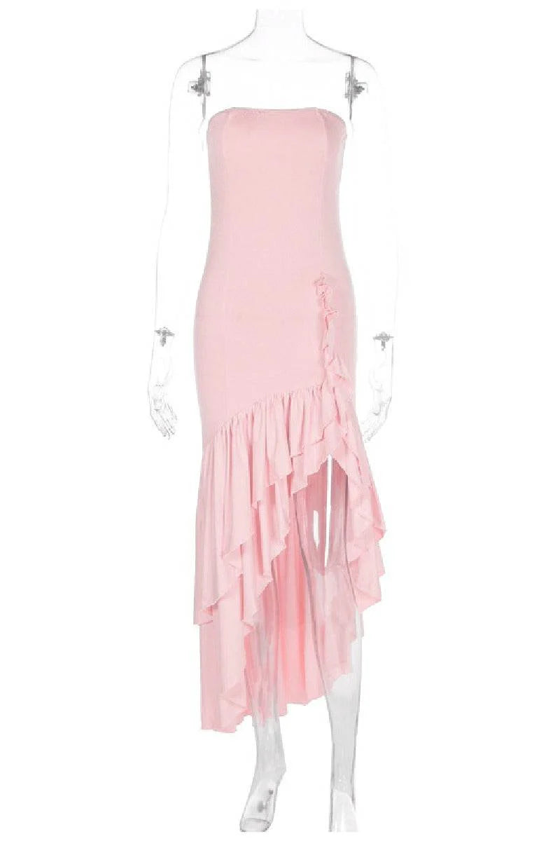 Mermaid High-Low Stretch Formal Evening Dresses 746074126248