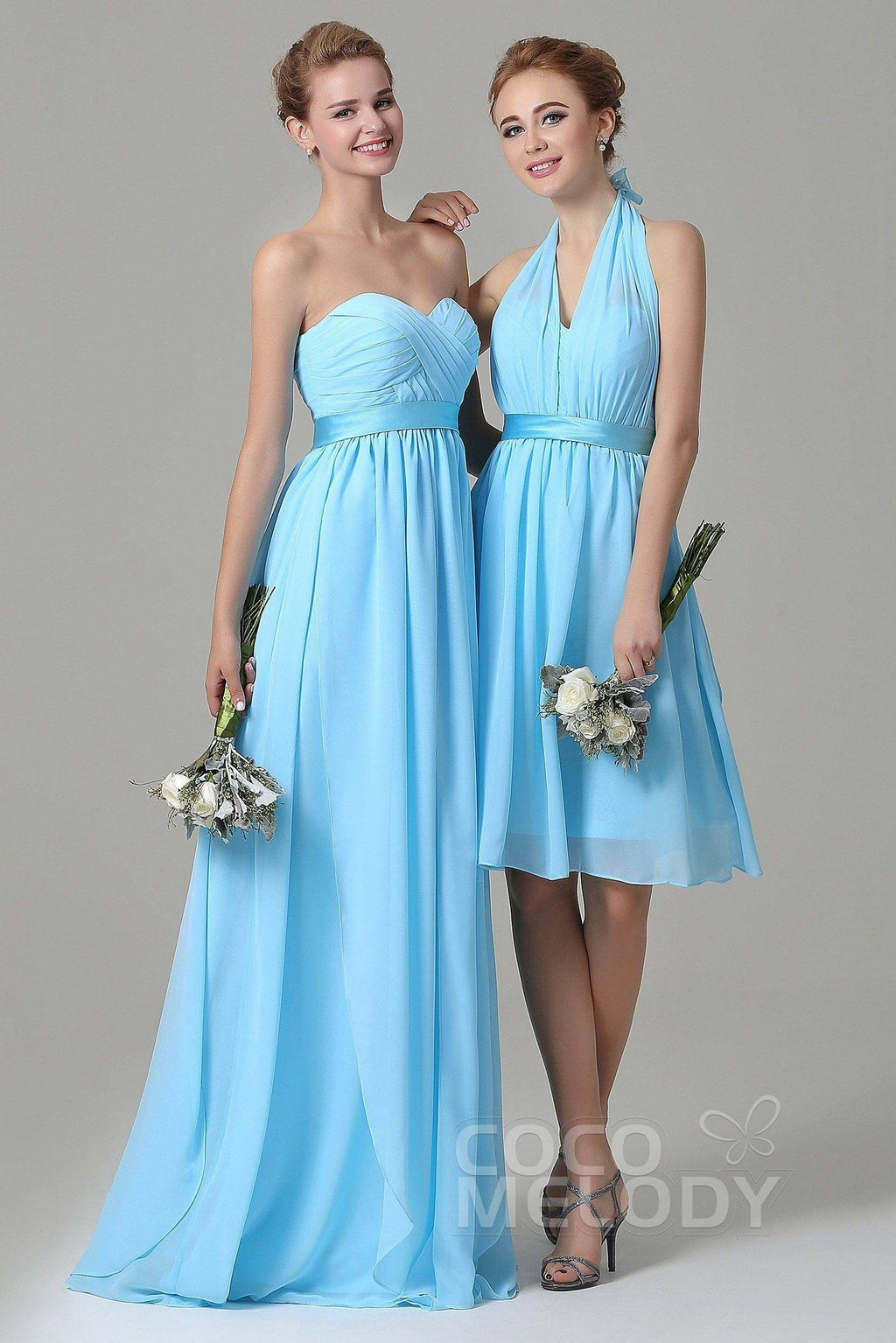 A-Line Knee Length Chiffon Bridesmaid Dress COZM14050