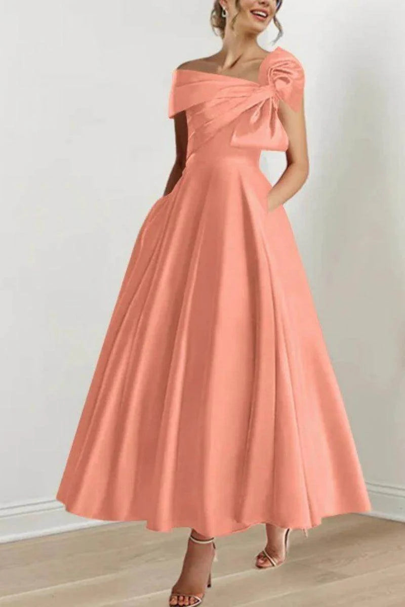 A Line Off The Shoulder Mother Dresses with Bows CM0333
