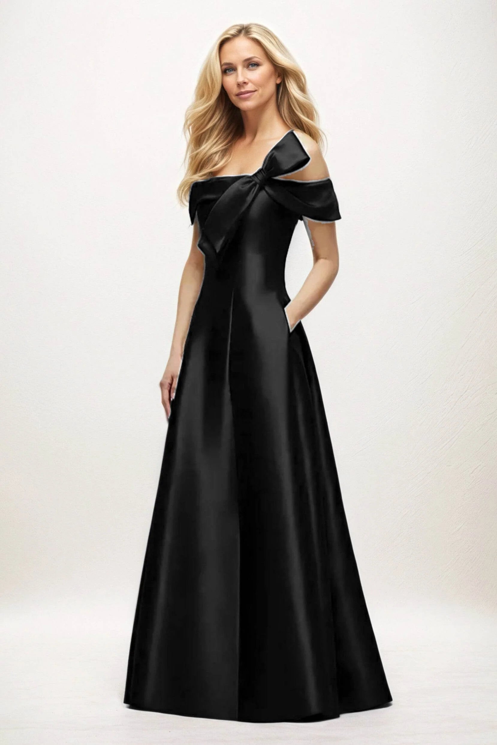 A-Line Maxi Satin Mother of the Bride Dresses CM0397