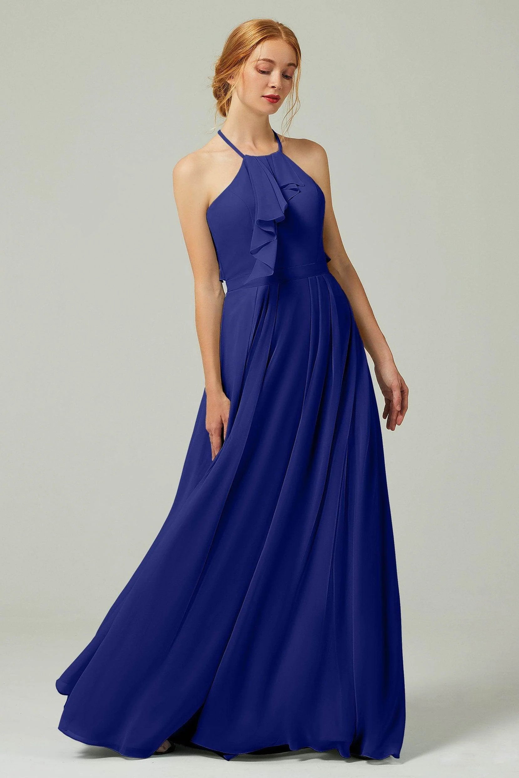 A-Line Floor Length Chiffon Bridesmaid Dress CB0328
