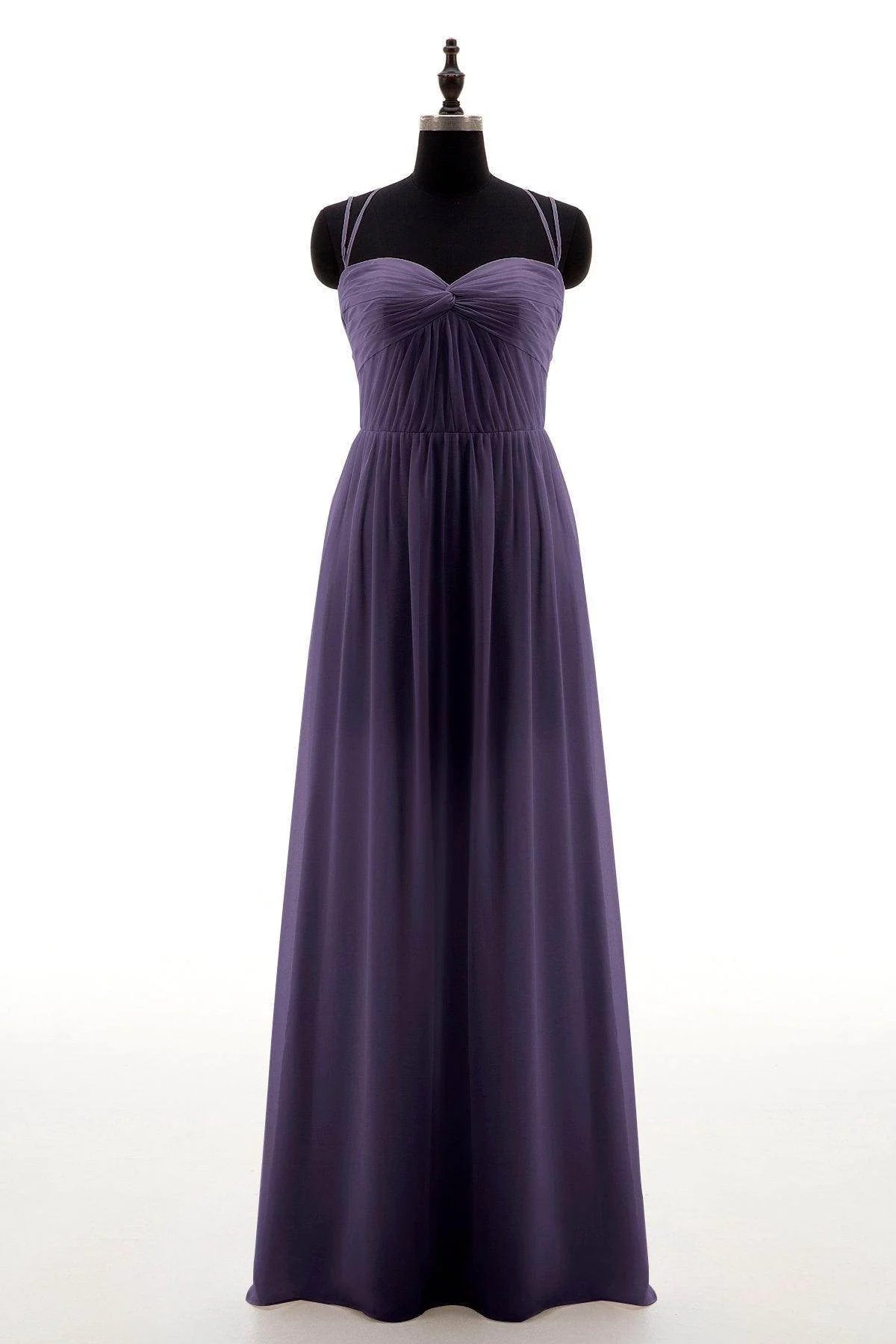 Sheath-Column Floor Length Chiffon Bridesmaid Dress NB3316