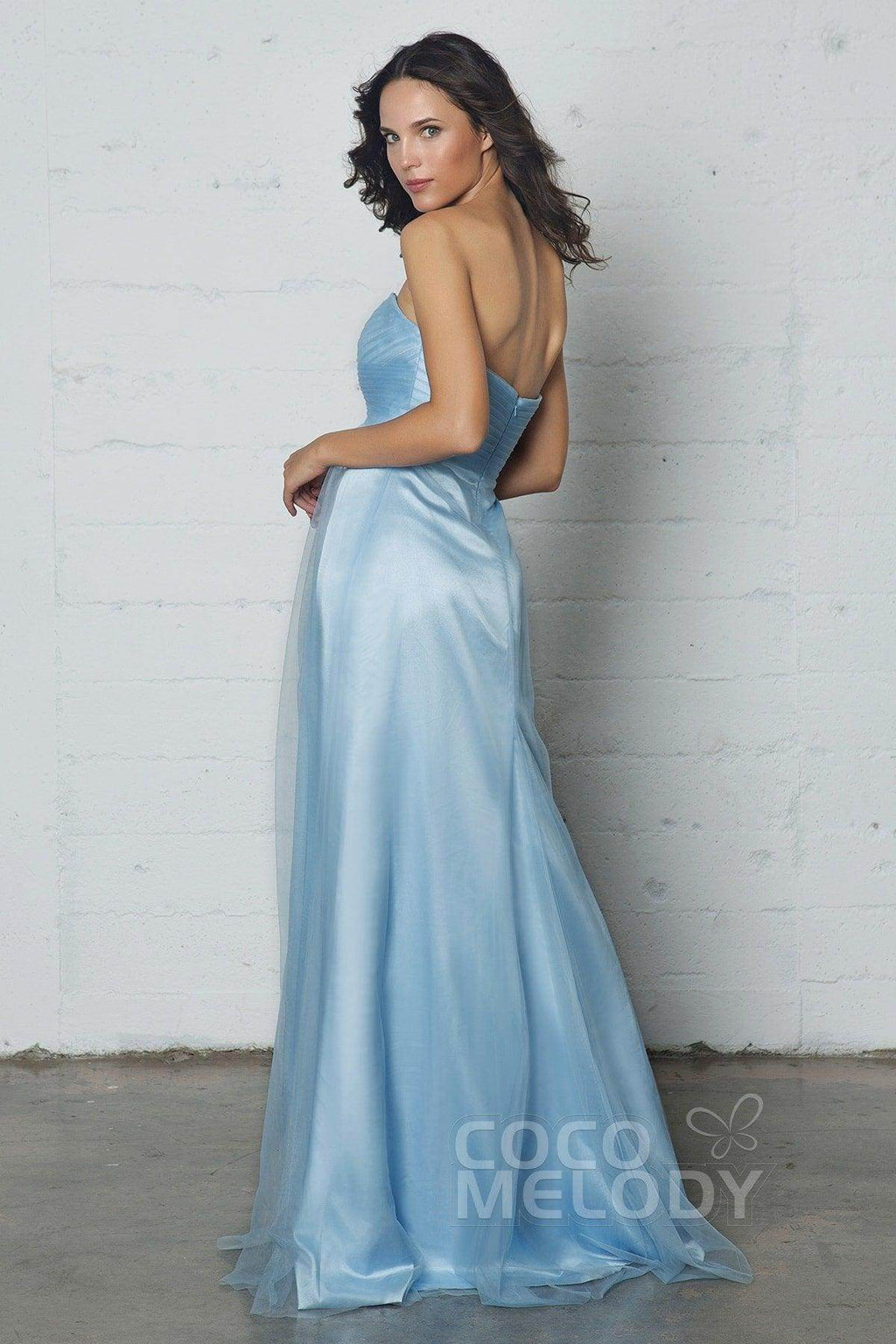 Sheath-Column Floor Length Tulle Dress COZF17016