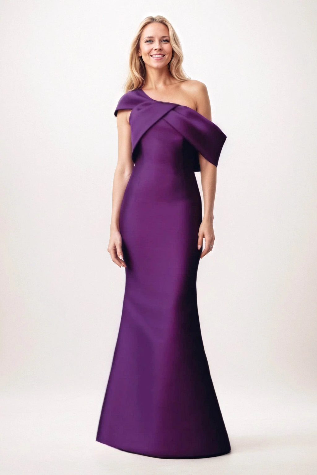Trumpet-Mermaid Maxi Satin Mother of the Bride Dresses CM0384