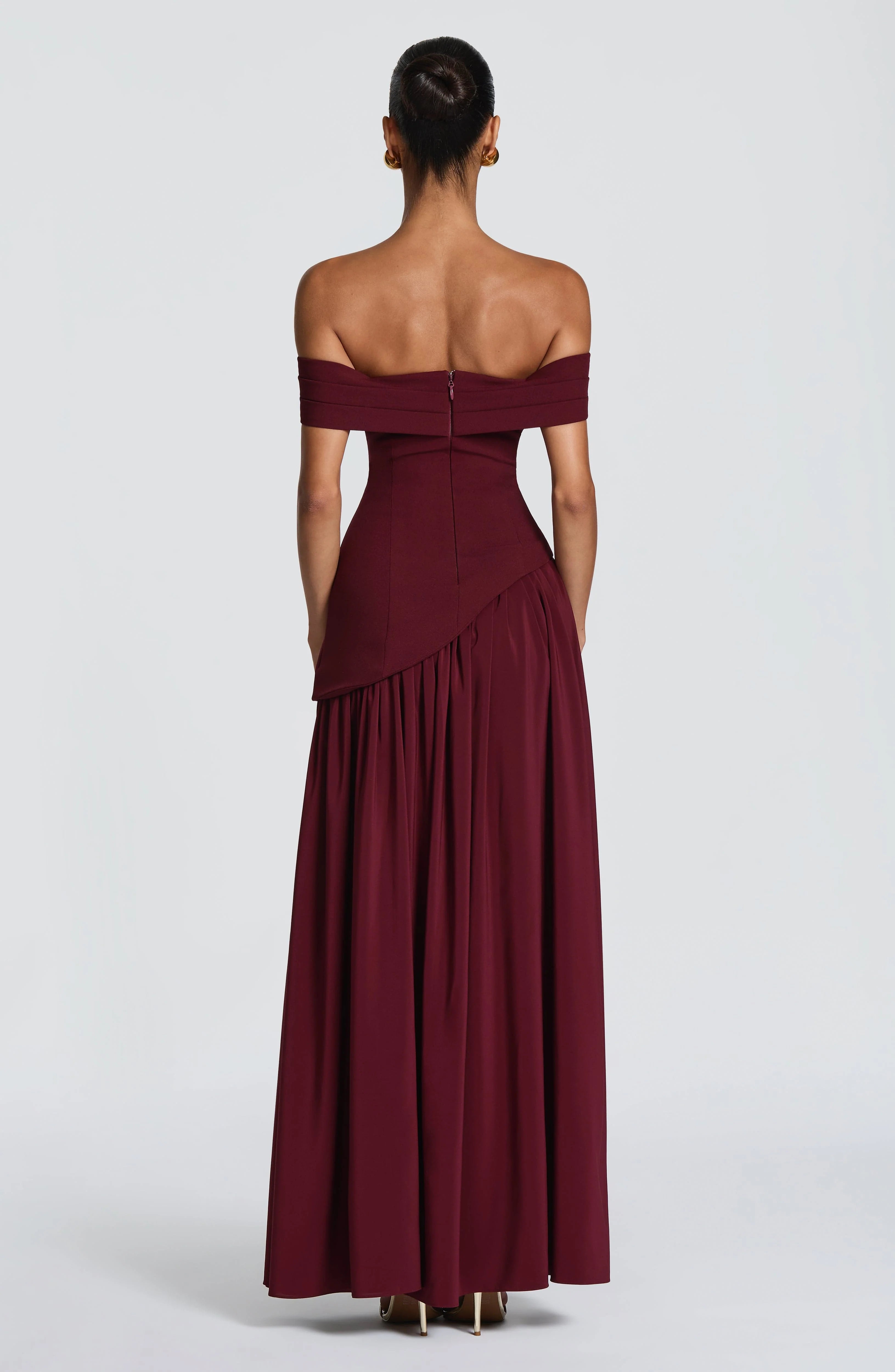 Delilah Maxi Dress - Cherry Lacquer
