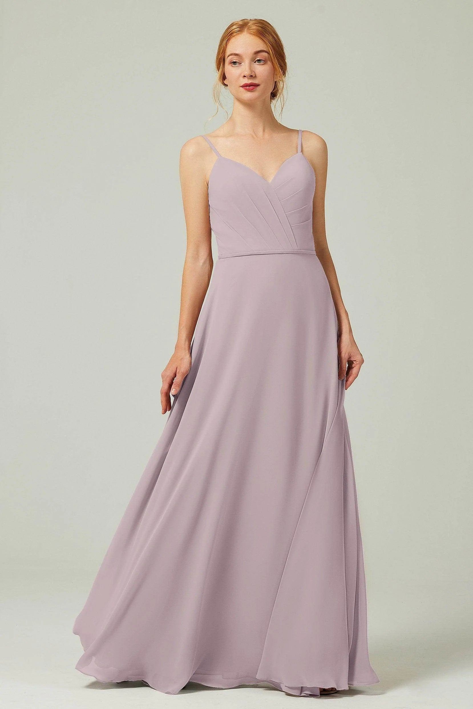 A-Line Floor Length Chiffon Bridesmaid Dress CB0312