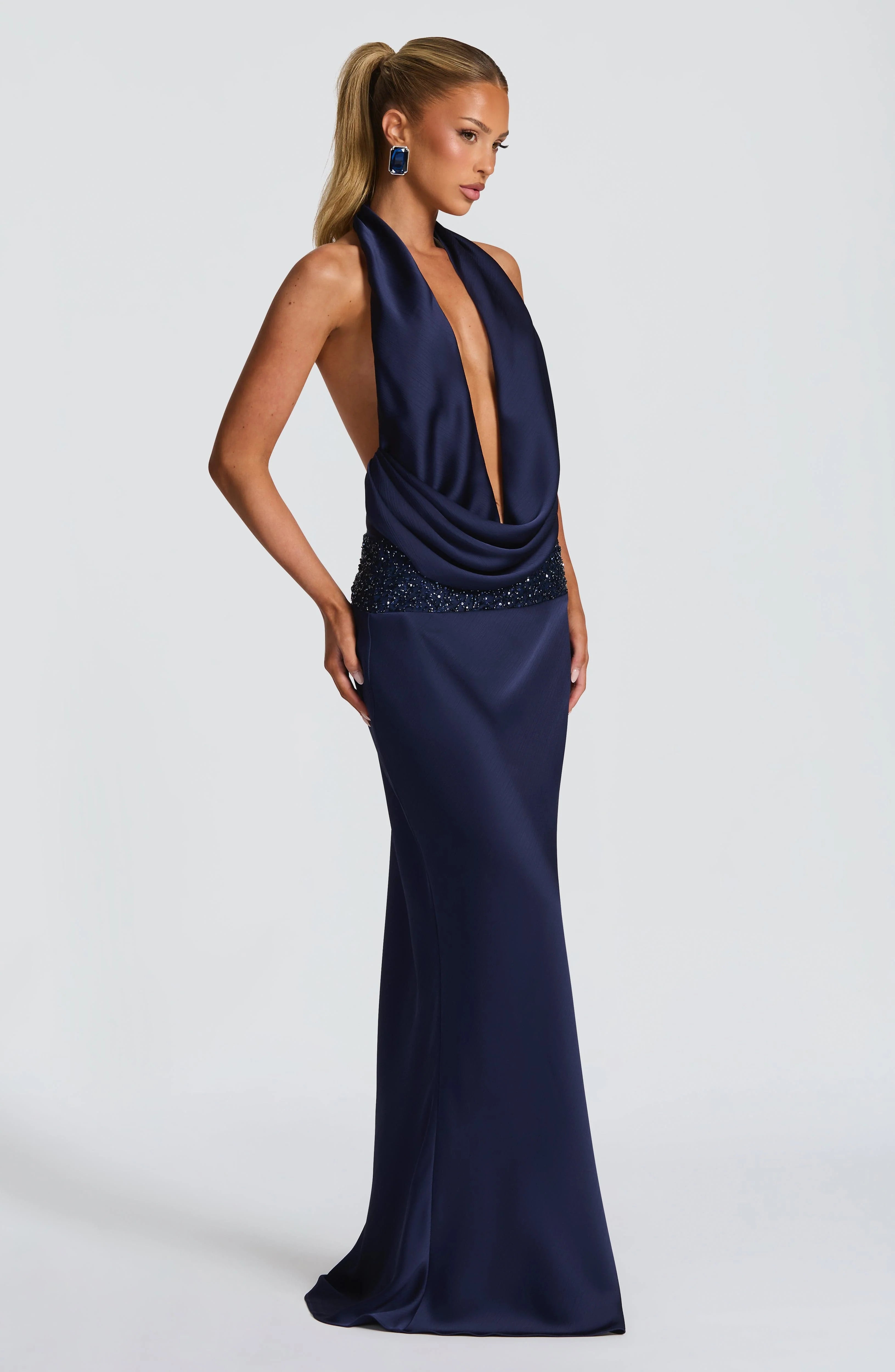 Ira Maxi Skirt - Navy