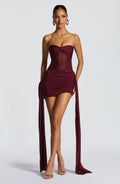Fiorella Mini Dress - Cherry Lacquer