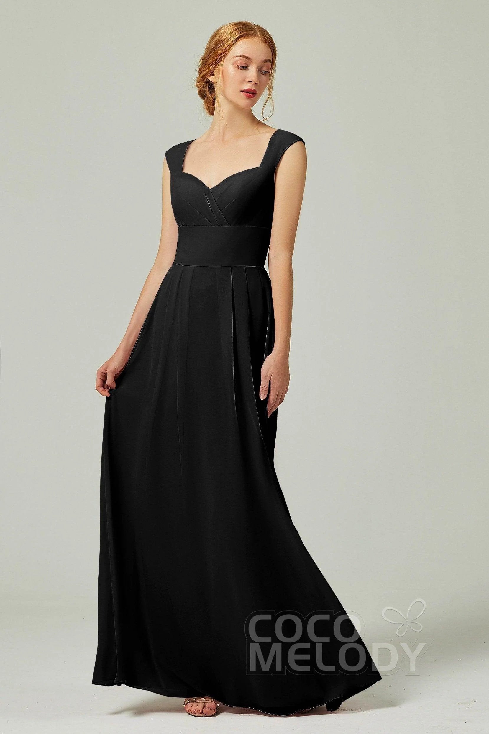 A-Line Floor Length Chiffon Bridesmaid Dress CB0315