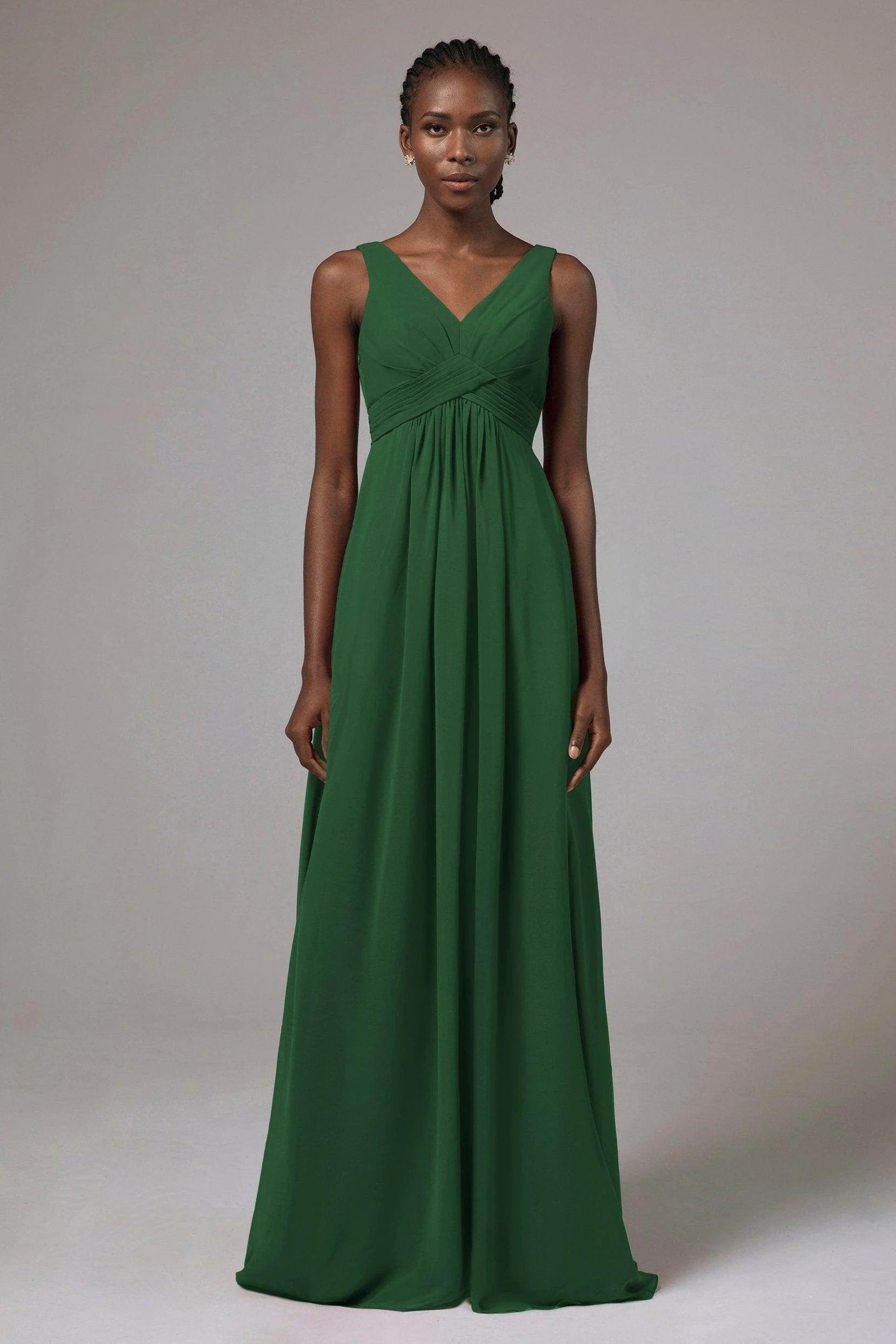 A-Line Floor Length Chiffon Bridesmaid Dress Formal Dresses CB0411