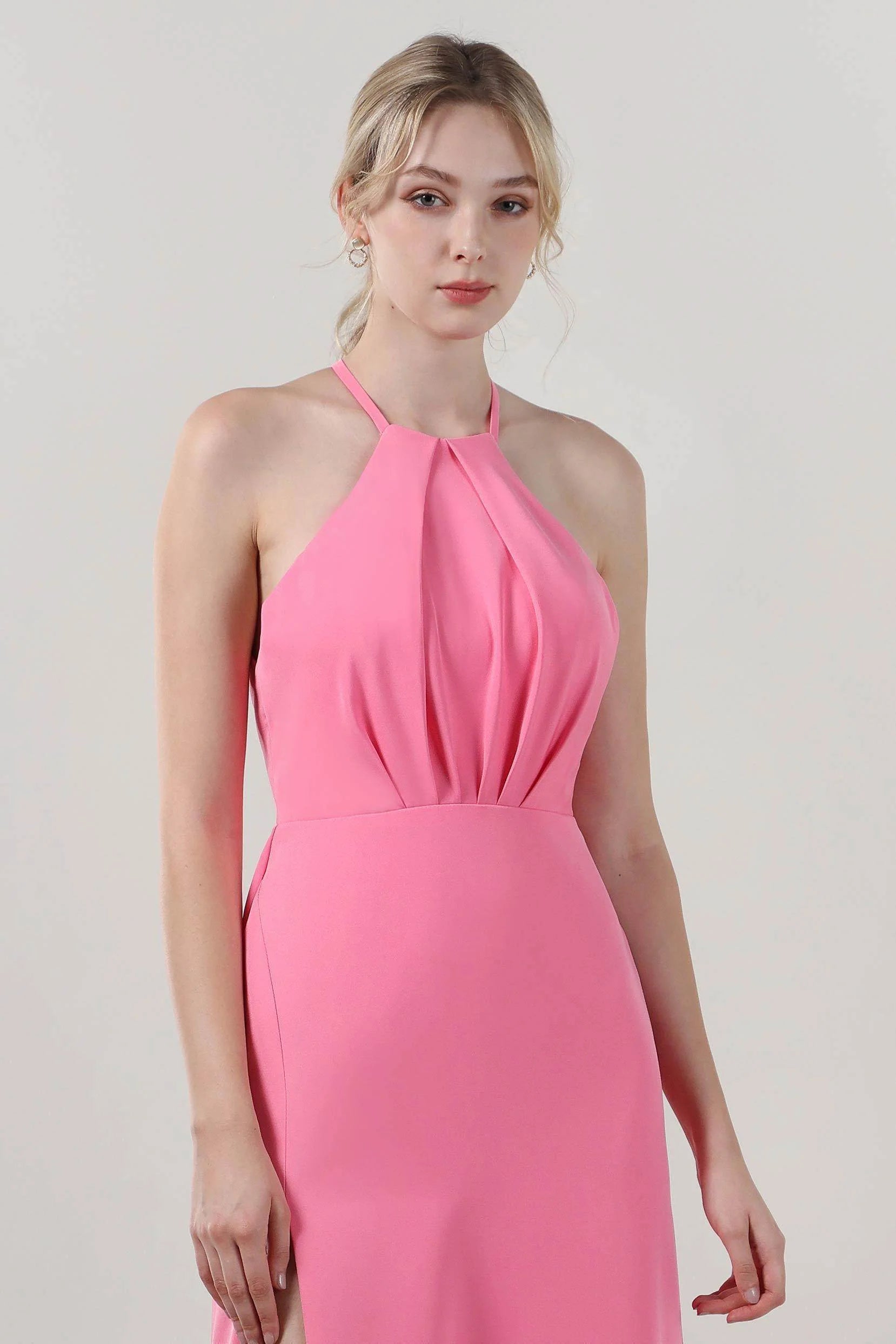 Sheath-Column Maxi Stretch Crepe Formal Dress CS0597