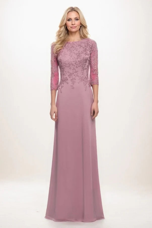 A-Line Maxi Chiffon Mother Of The Bride Dress CM0313