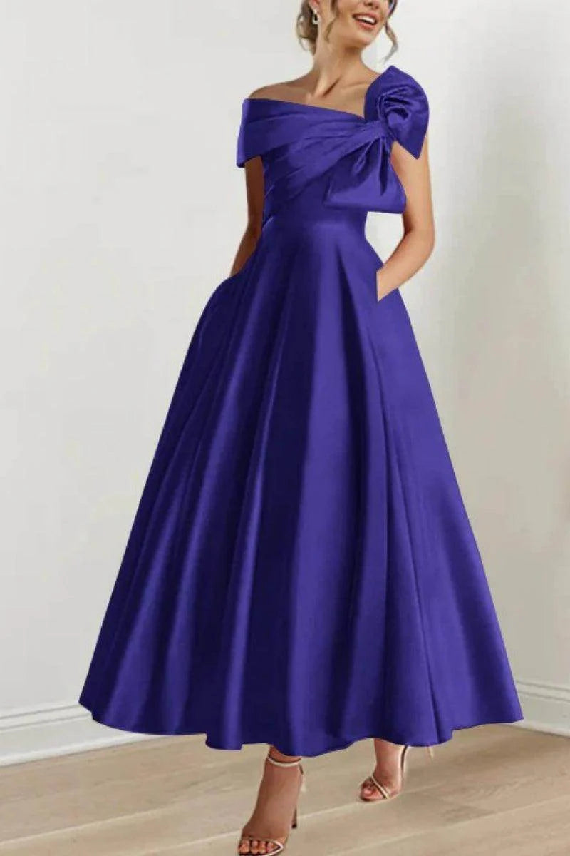 A Line Off The Shoulder Mother Dresses with Bows CM0333